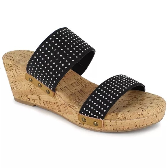 XOXO Women's Janie Wedge Slide Sandal - Size 7.5 - Picture 1 of 6